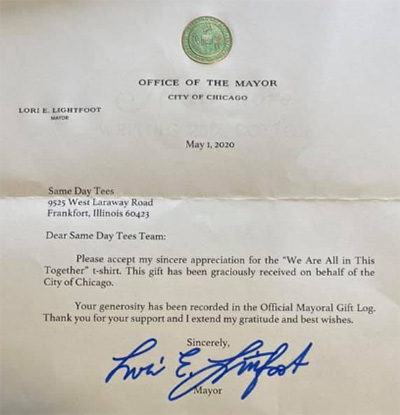 From the desk of Mayor Lightfoot
